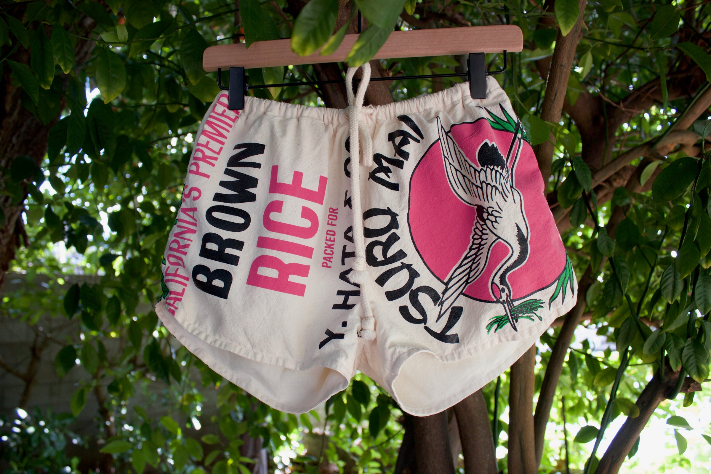 Limited Edition | 70's Runner Tsuru Mai Rice Bag Shorts | Crystal